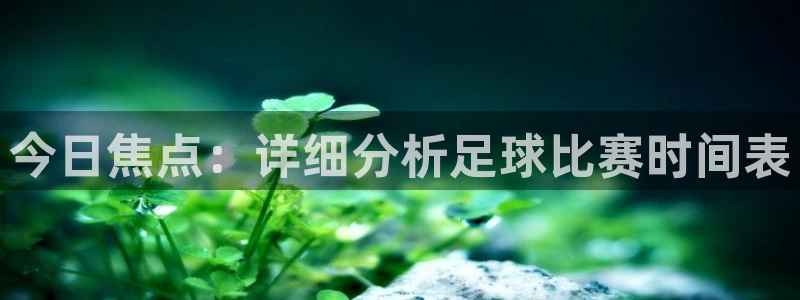 意昂4主管：今日焦点：详细分析足球比赛时间表